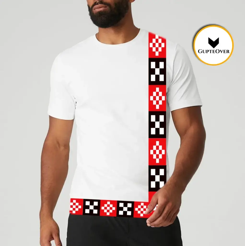 L Sambalpuri Design Polyester T-shirt